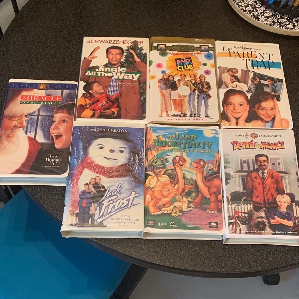Collection of Family Movie VHS Tapes
